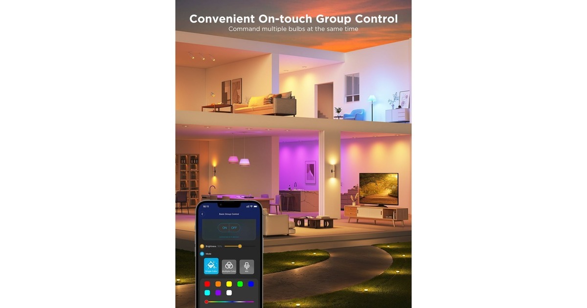 GoveeGU10 Wifi&BLE RGBWW Smart ledlamp  (2 stuks, 2.4 GHz wifi, Bluetooth)
