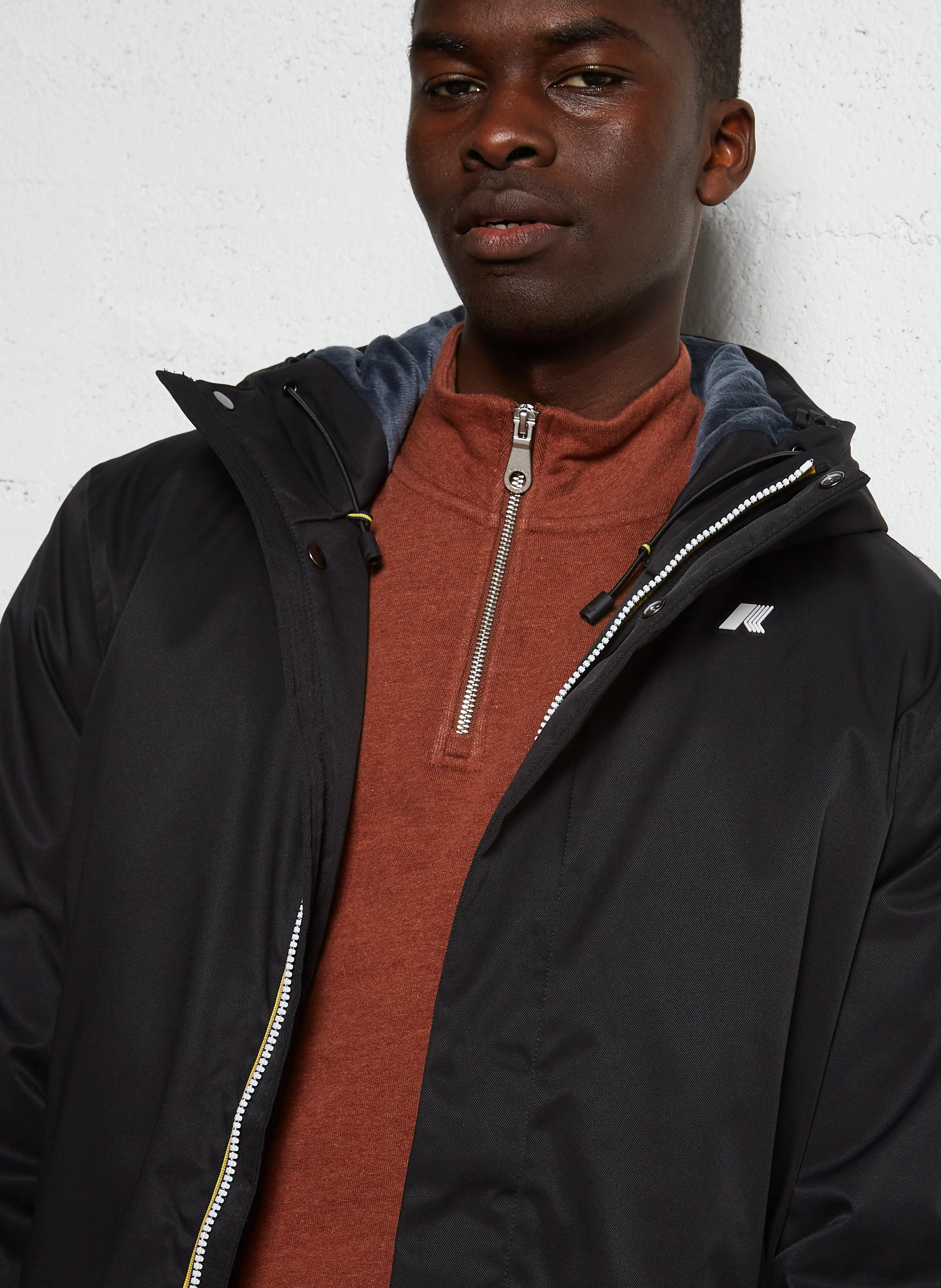 JACKO TWILL MARMOTTA - Veste col montant| Noir