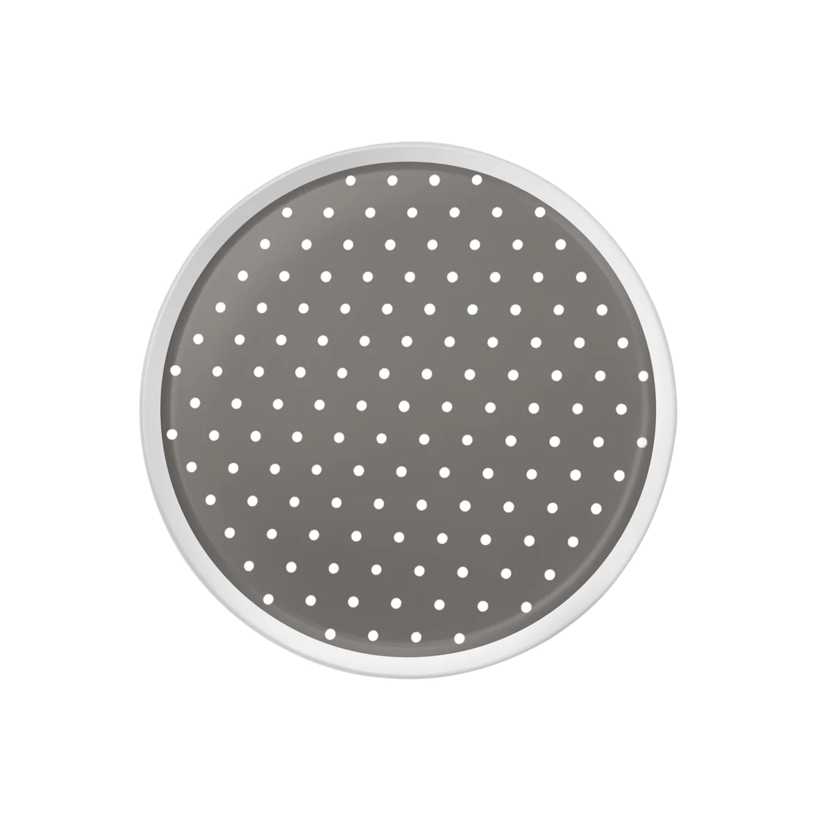 Plumetis Gris - Assiette apéritif (lot de 6) Médard de Noblat
