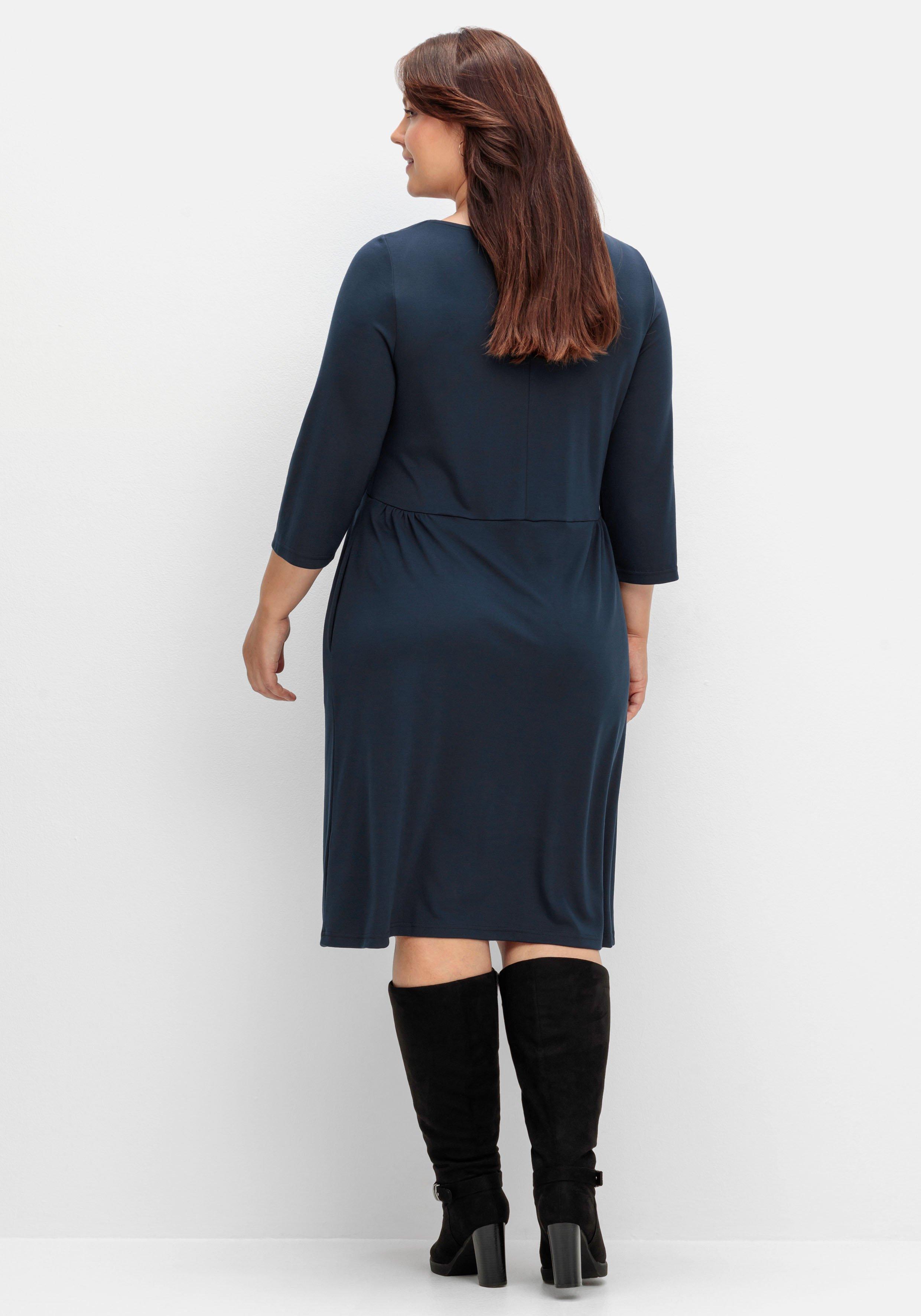 Shirtkleid mit 3/4-Ärmeln und Seitentaschen