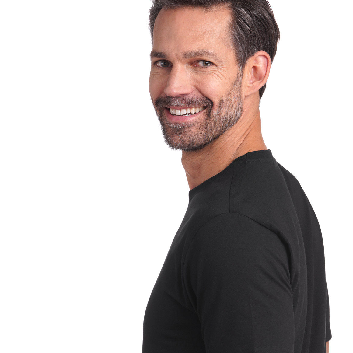 VanVaan Herren T-Shirt mit V-Ausschnitt schwarz