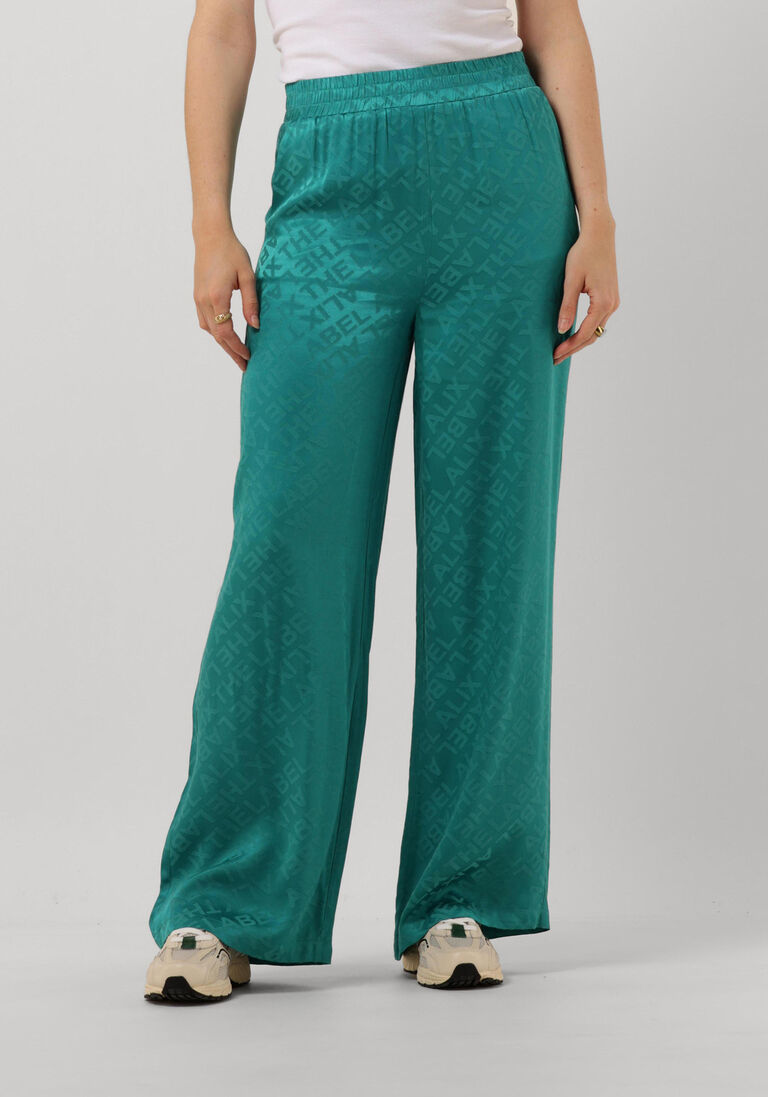 ALIX THE LABEL petrol alix the label pantalon ladies woven wide leg pants