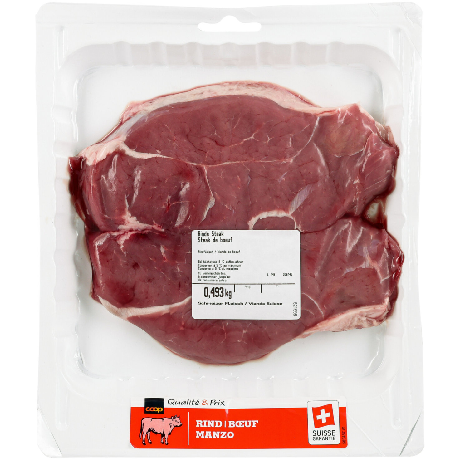 Rindssteak 2 Stück ca. 450g