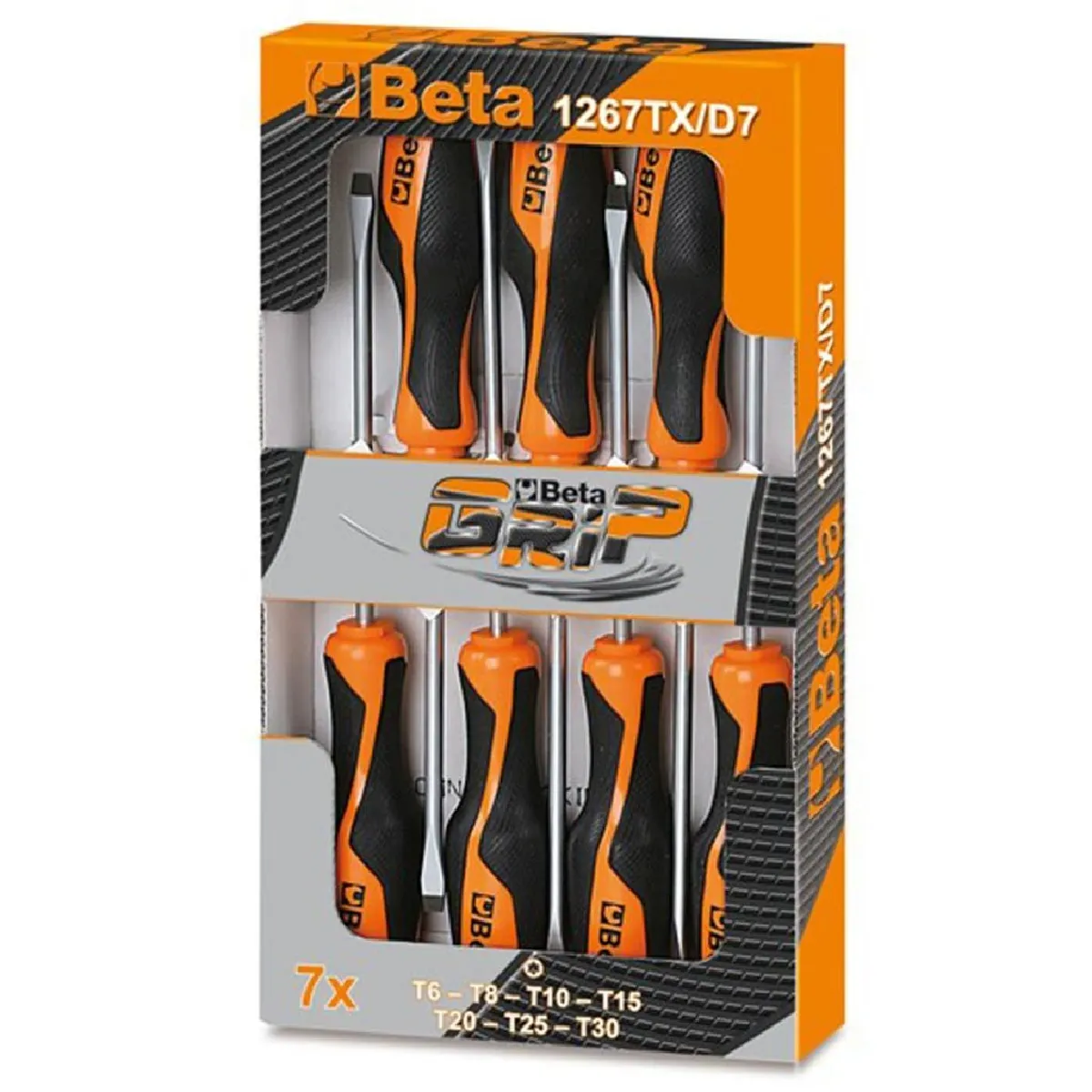 BETA TOOLS Jeu de tournevis 1267TX/D7