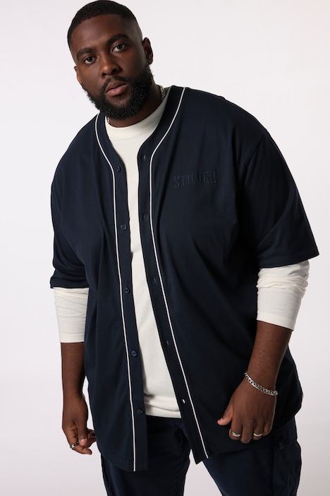 STHUGE T-Shirt, Halbarm, oversized, Baseball-Look, bis 8 XL