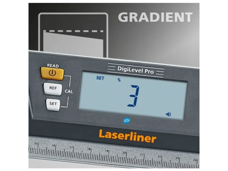 Laserliner DigiLevel Pro 100, Linjeniveau, Sort, Metallic, 0,5 mm/m, 0,5 mm, AAA, 1,5 V