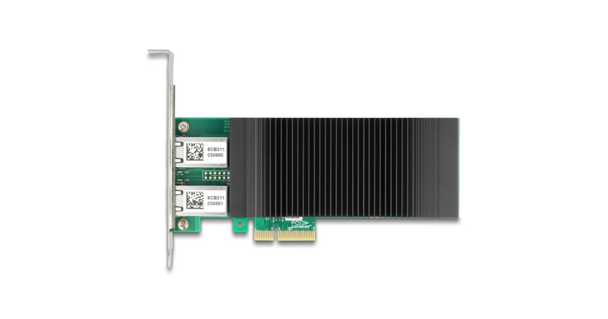 DeLOCKPCI Express x4 Card to 2 x RJ45 Gigabit LAN PoE+ i350 netwerkadapter