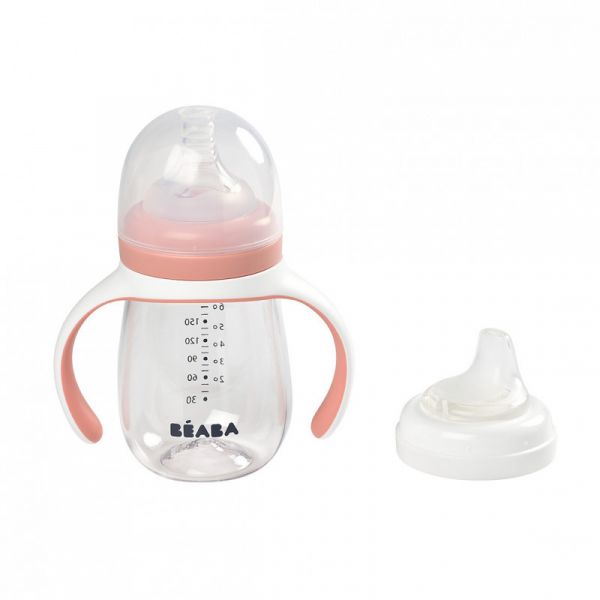 Beaba Evolutieve 2-in-1 Drinkfles 210 ml Windy Blue