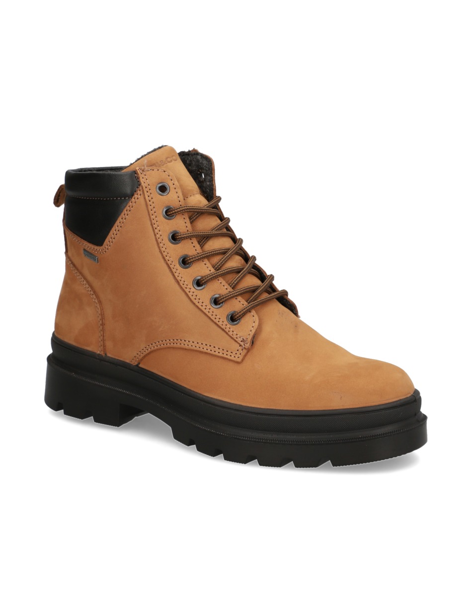 Lederkombination Boot
