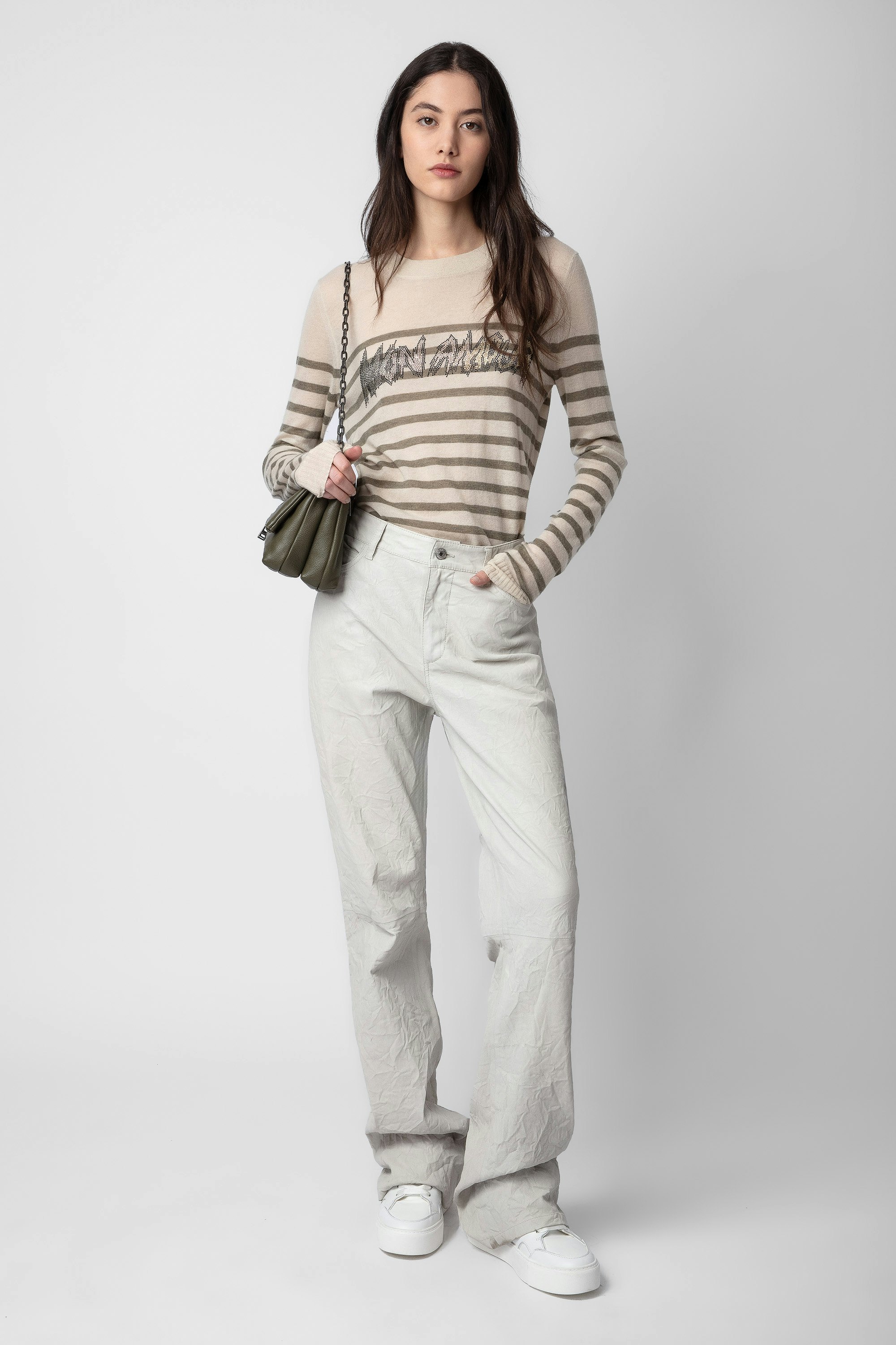 Pull Source Mon Amour Strass Cachemire