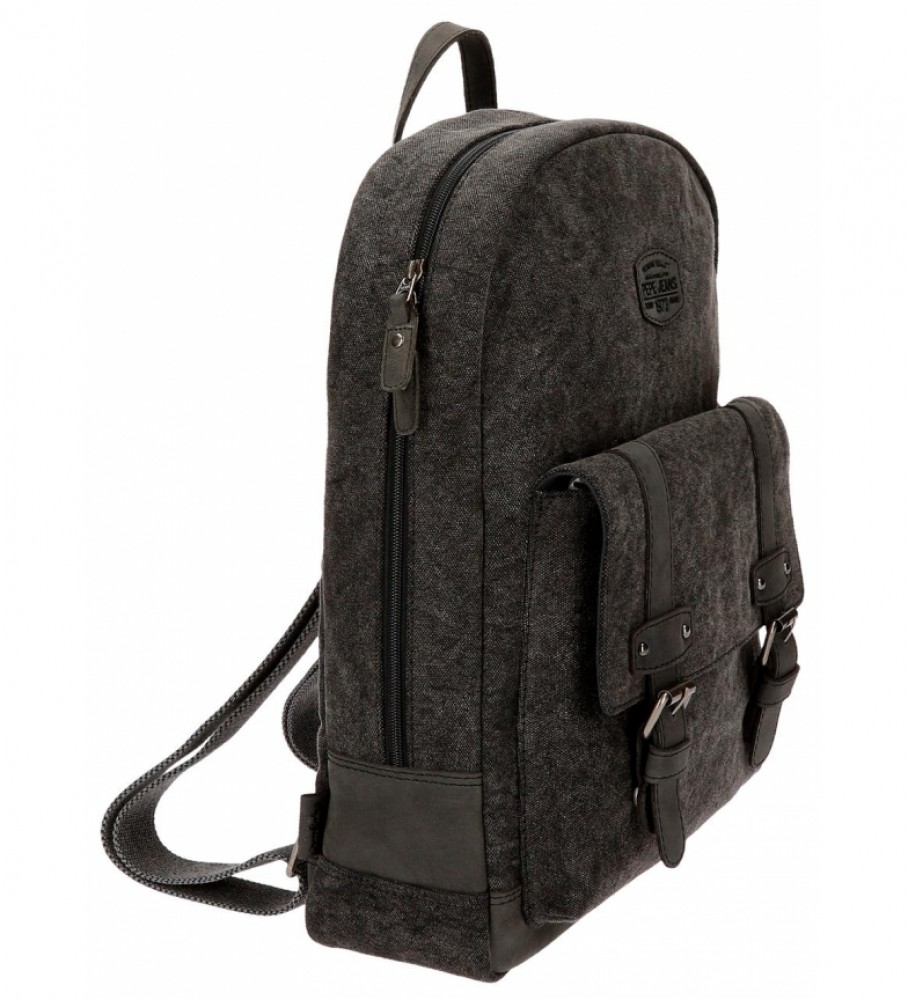 Pepe Jeans Mochila casual Jeans portaordenador adaptável a trolley negro