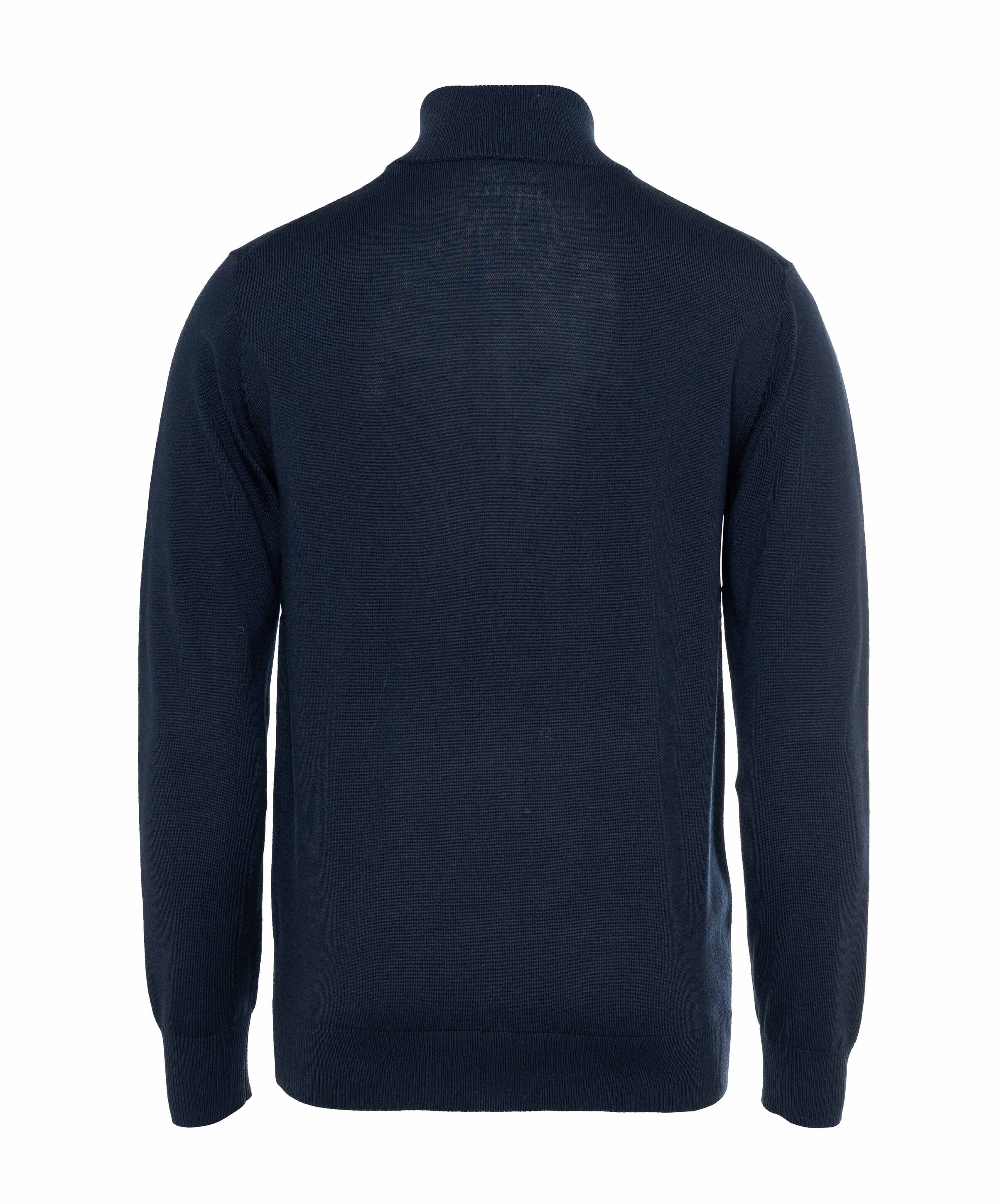 Born with appetite Heren trui met rits blauw