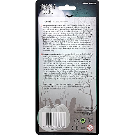 Halloween kunstigt blod 100 ml - rød
