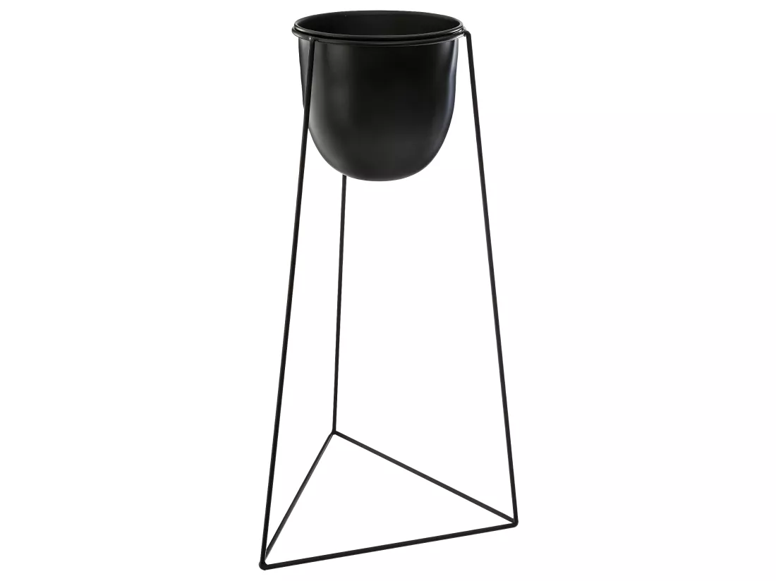 Set de 2 Pots avec support en métal