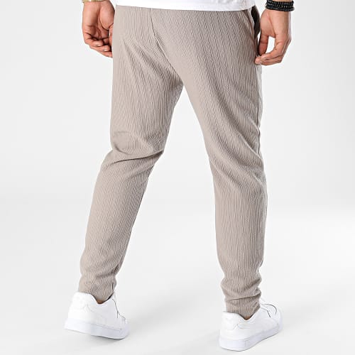 Pantalon Jogging Texturé 7347 Gris Taupe