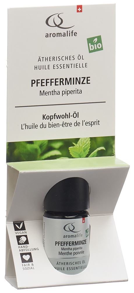 Aromalife TOP Pfefferminze<br>5 ml, Flasche, Ätherisches Öl, BIO
