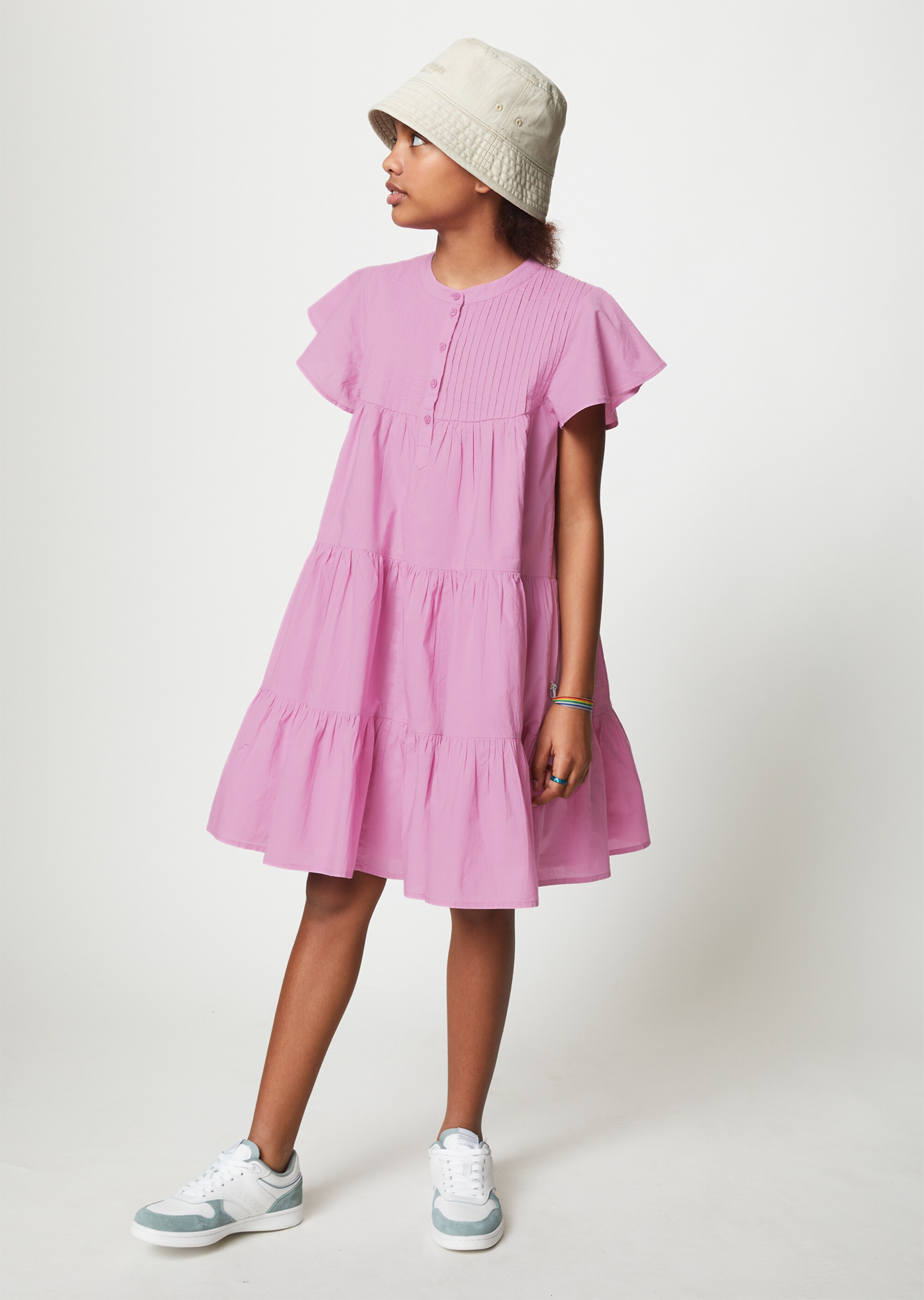 TEENS-GIRLS Stufenkleid aus reiner Baumwolle