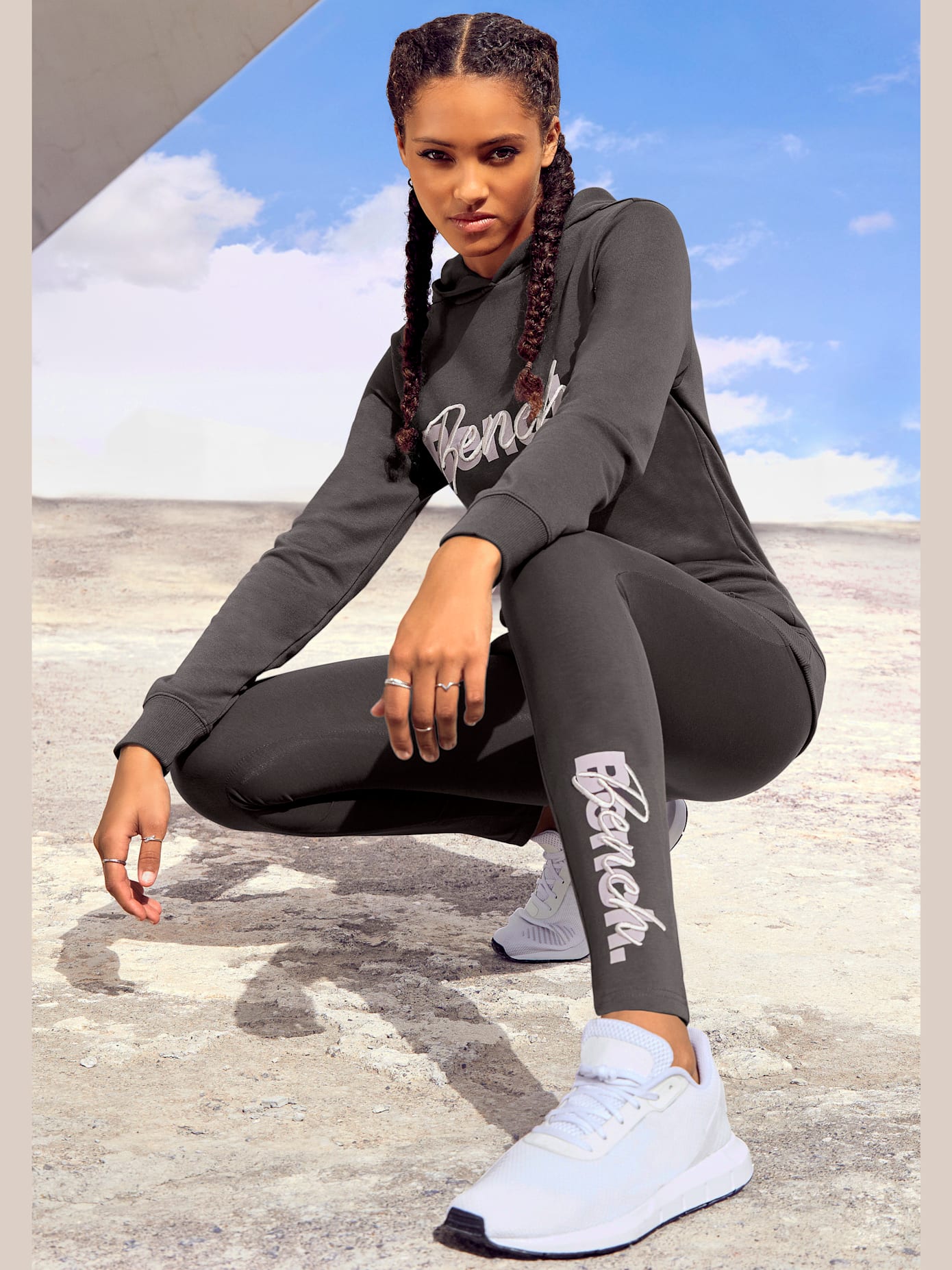 Legging caleçon avec imprimé et broderie