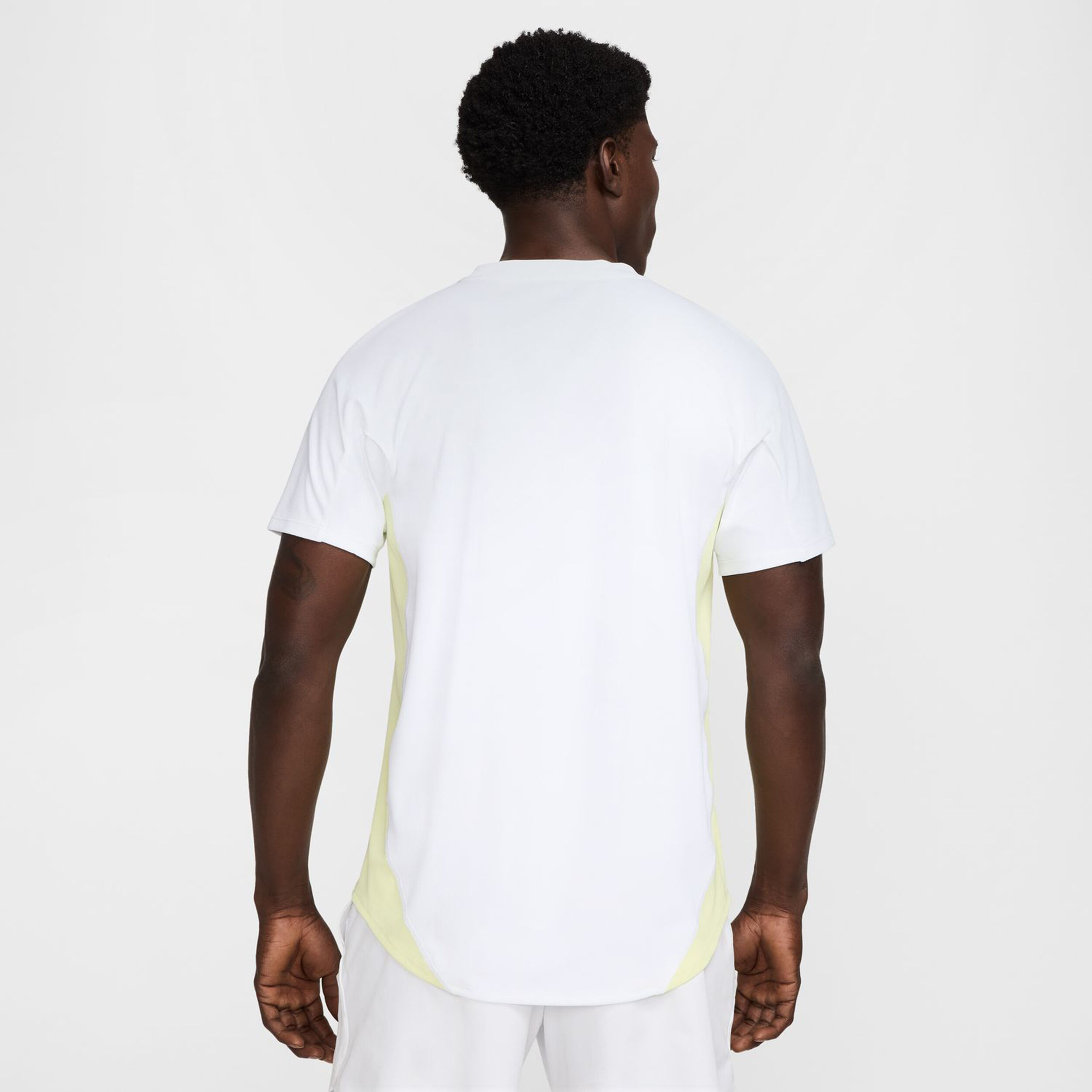 Nike Court Dri-Fit Advantage Slam T-shirt Hommes - Blanc , Jaune Lemon