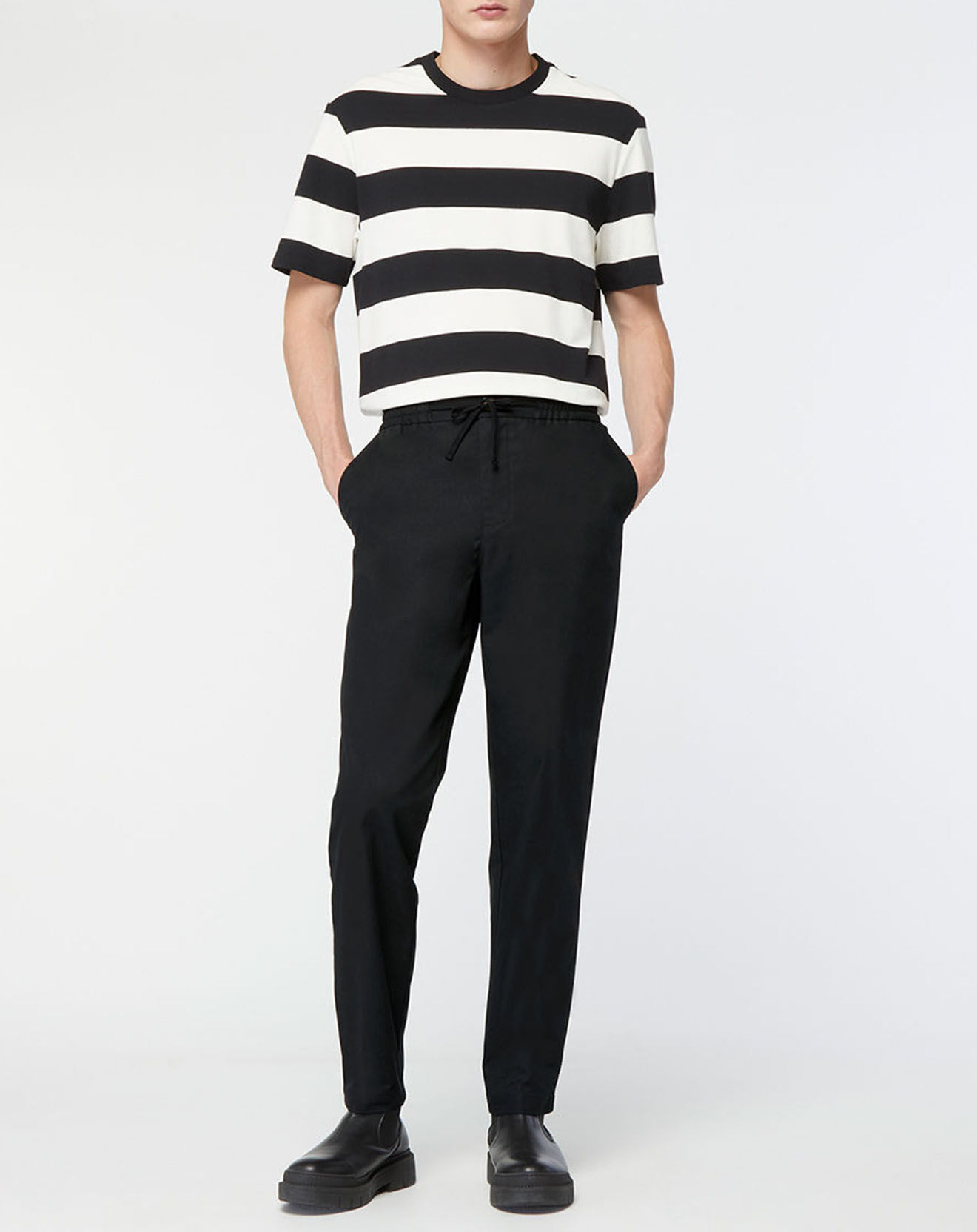 Galeries Lafayette Jogging Nujog chino noir