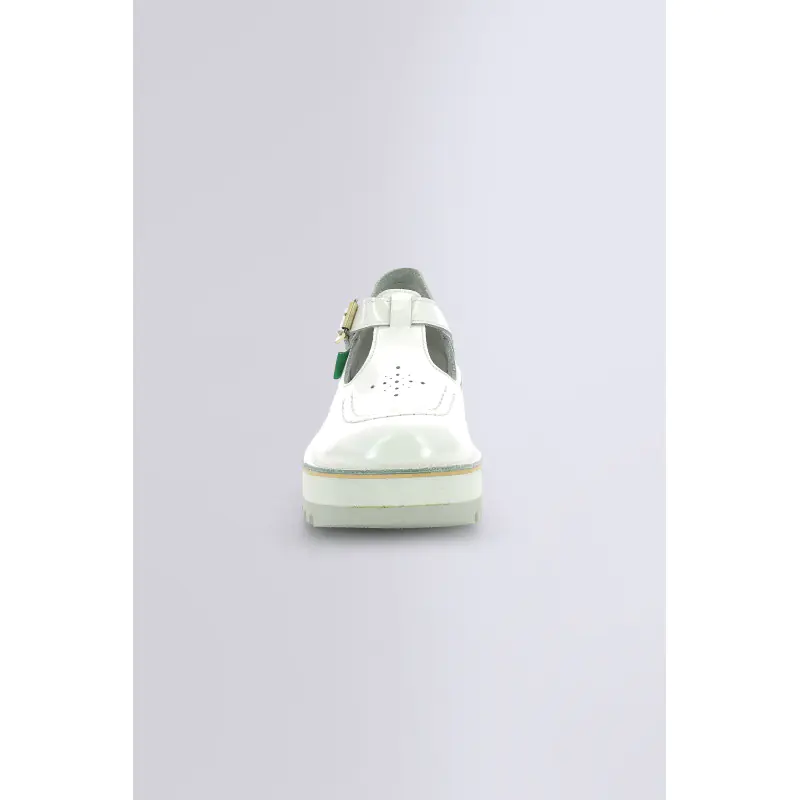 KICKOUSTRAP BLANC VERNIS SALOME Cuir Femme