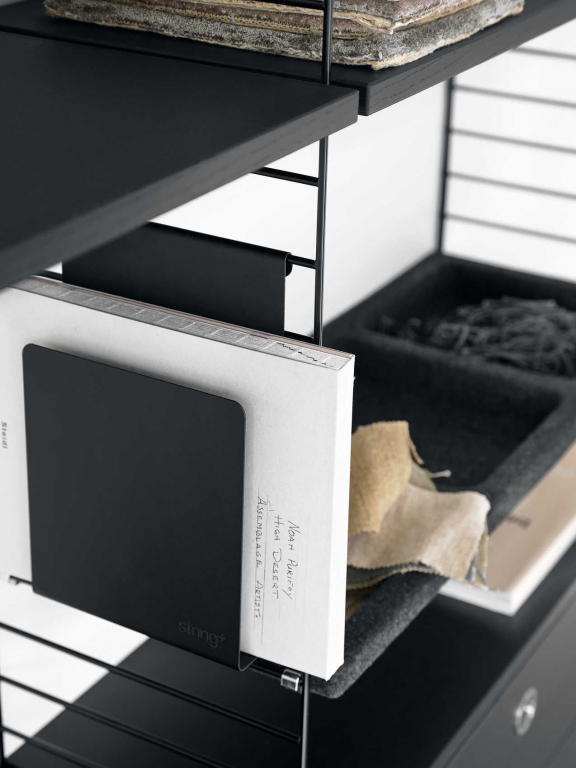 String Furniture Metal shelf low edge 78x30 1-pack wit