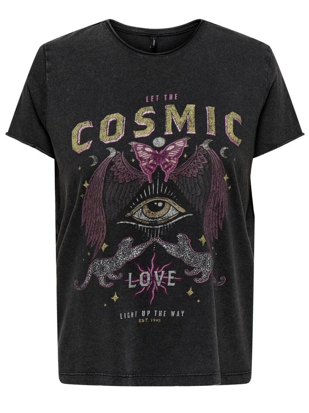 Only Onllucy Life S/S Eye Top Box 4634903 black cosmic bohemian