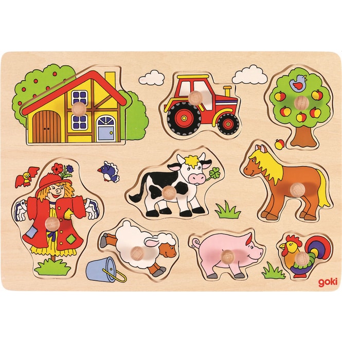 Holzpuzzle - Bauernhof - 9 Teile