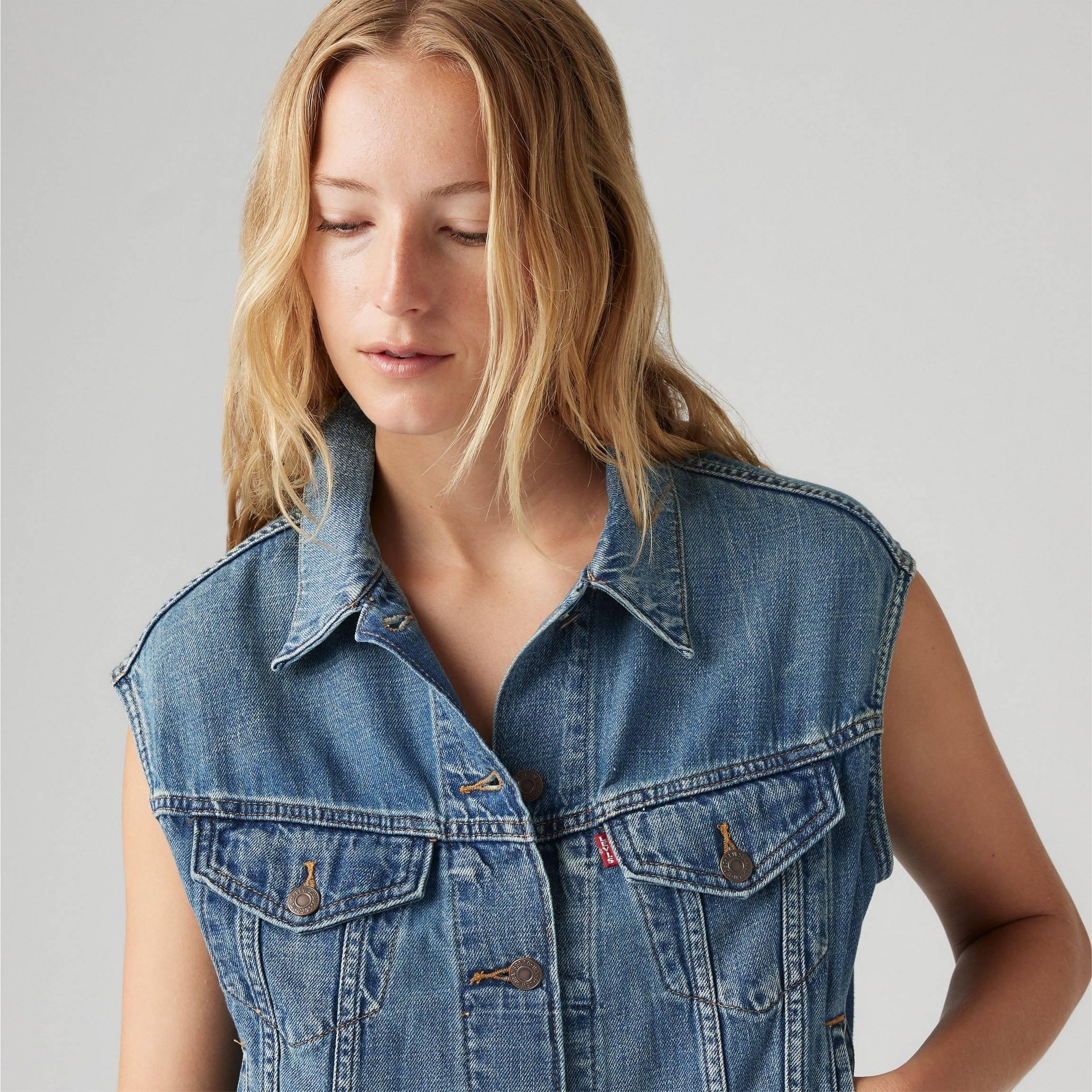 Levis Levis Shrunken 90s Vest Stop Flaxing