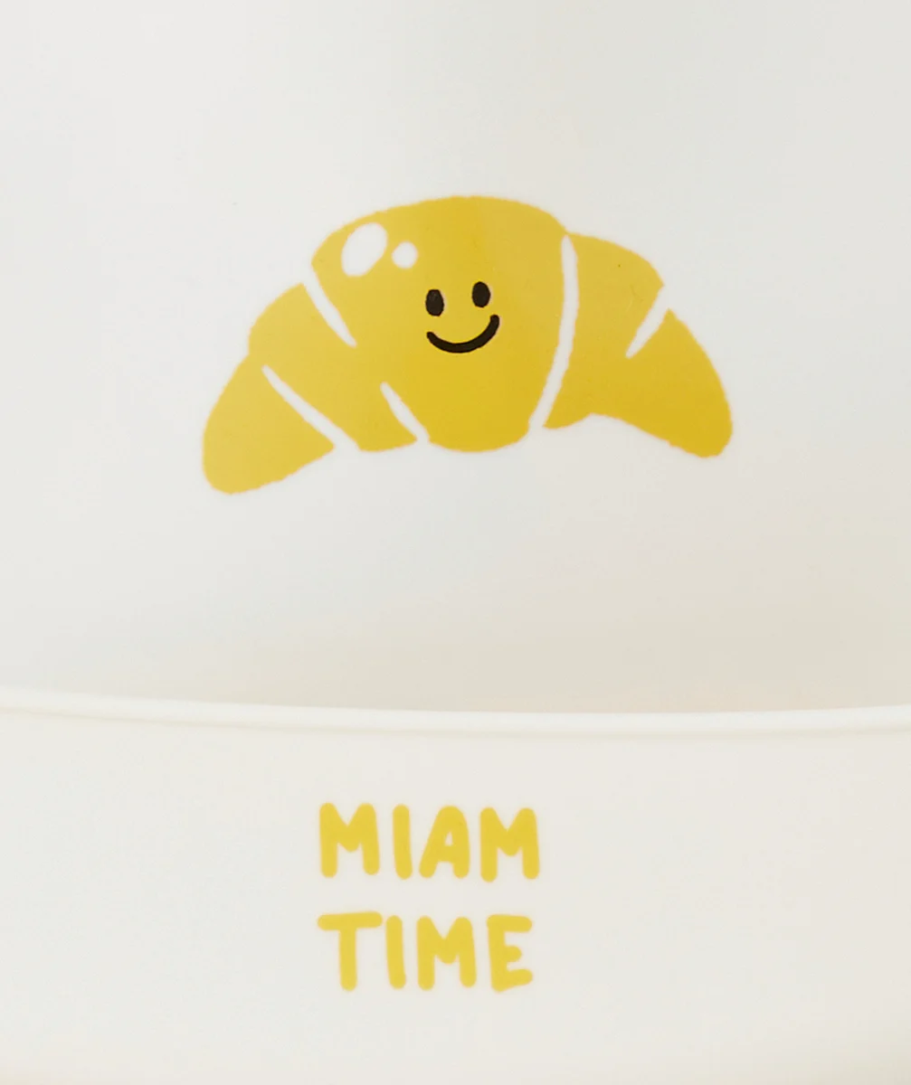 LOT DE 3 BAVOIRS BÉBÉ EN SILICONE RECYCLÉ THÈME PETIT-DÉJEUNER