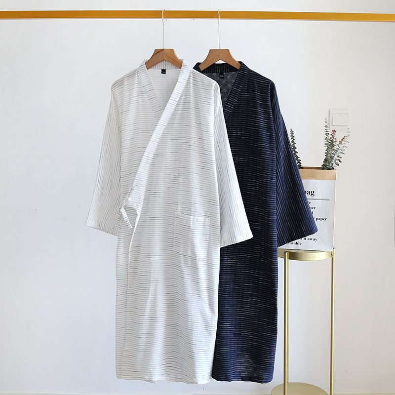 Somnus - Jacquard kimono badjas met 3/4 mouwen