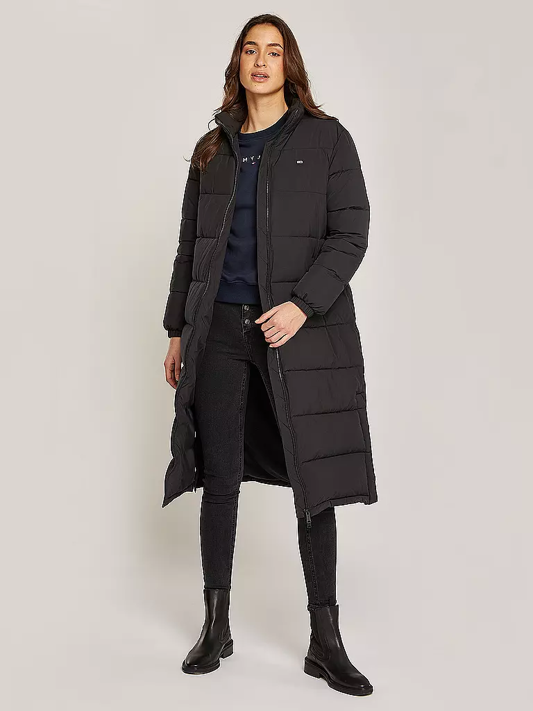TOMMY JEANS Steppmantel  schwarz