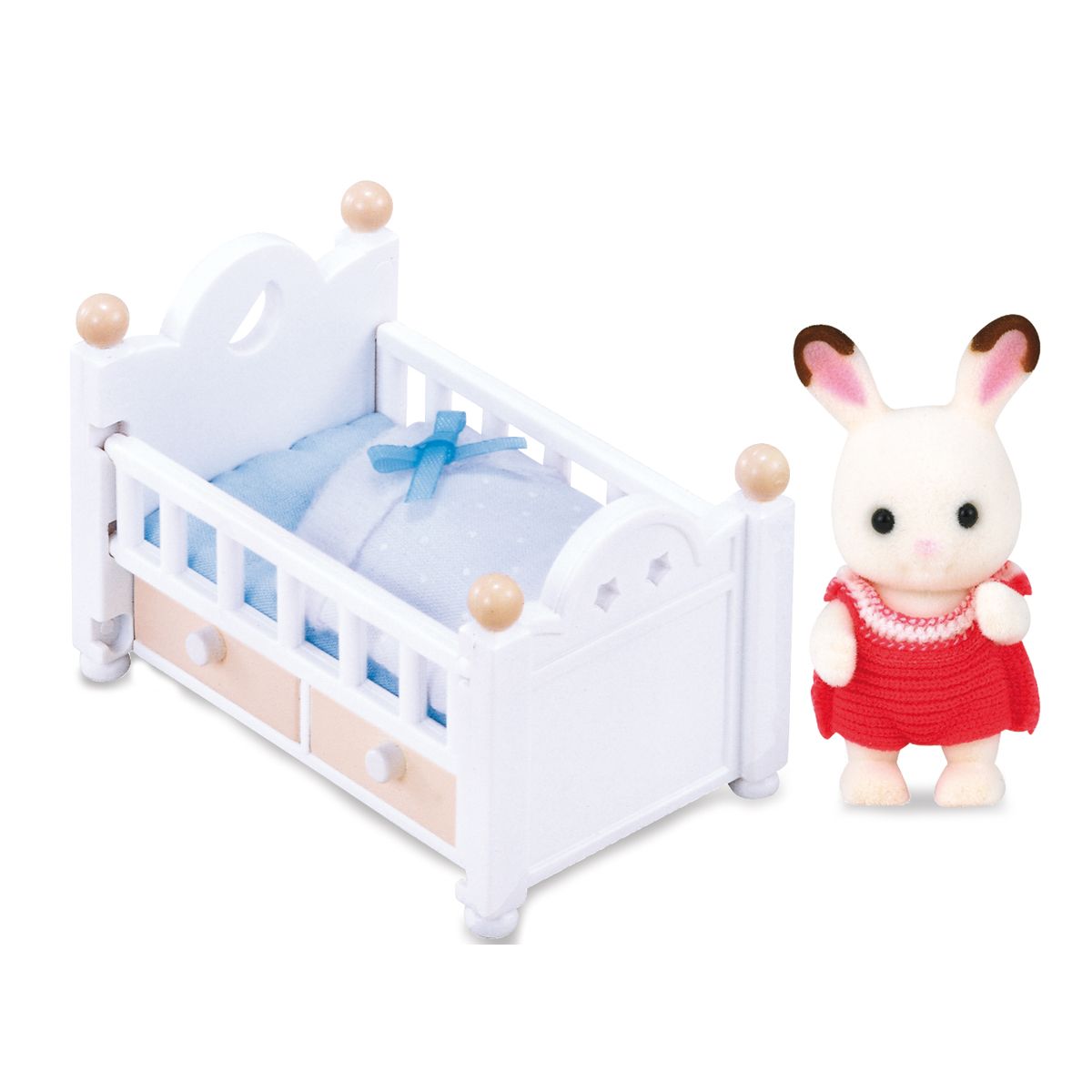 Bébé Lapin chocolat et son lit – Sylvanian Families 2205
