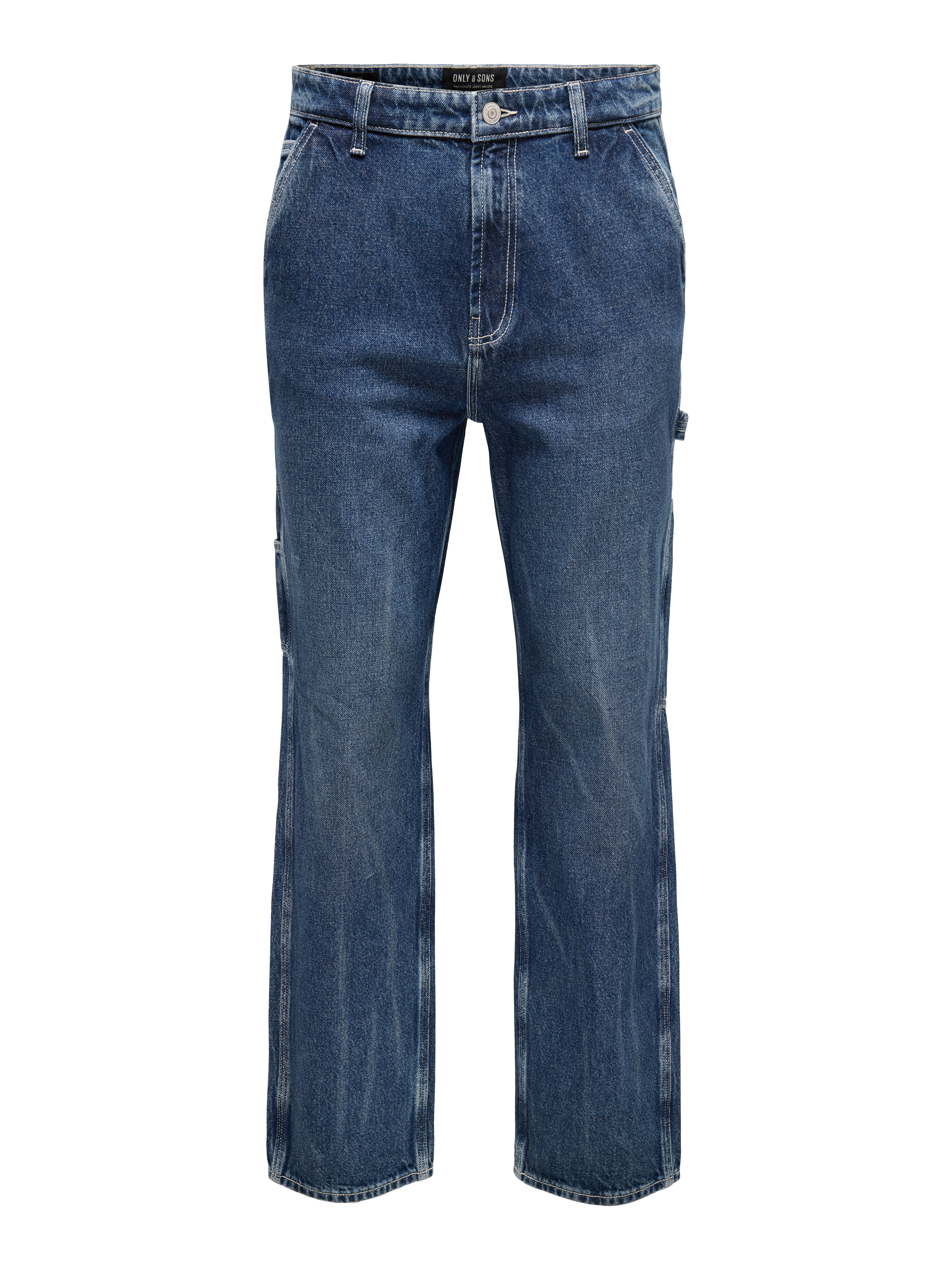 ONSEDGE Mittlere Taille Gerade geschnitten Jeans Dark Blue Denim