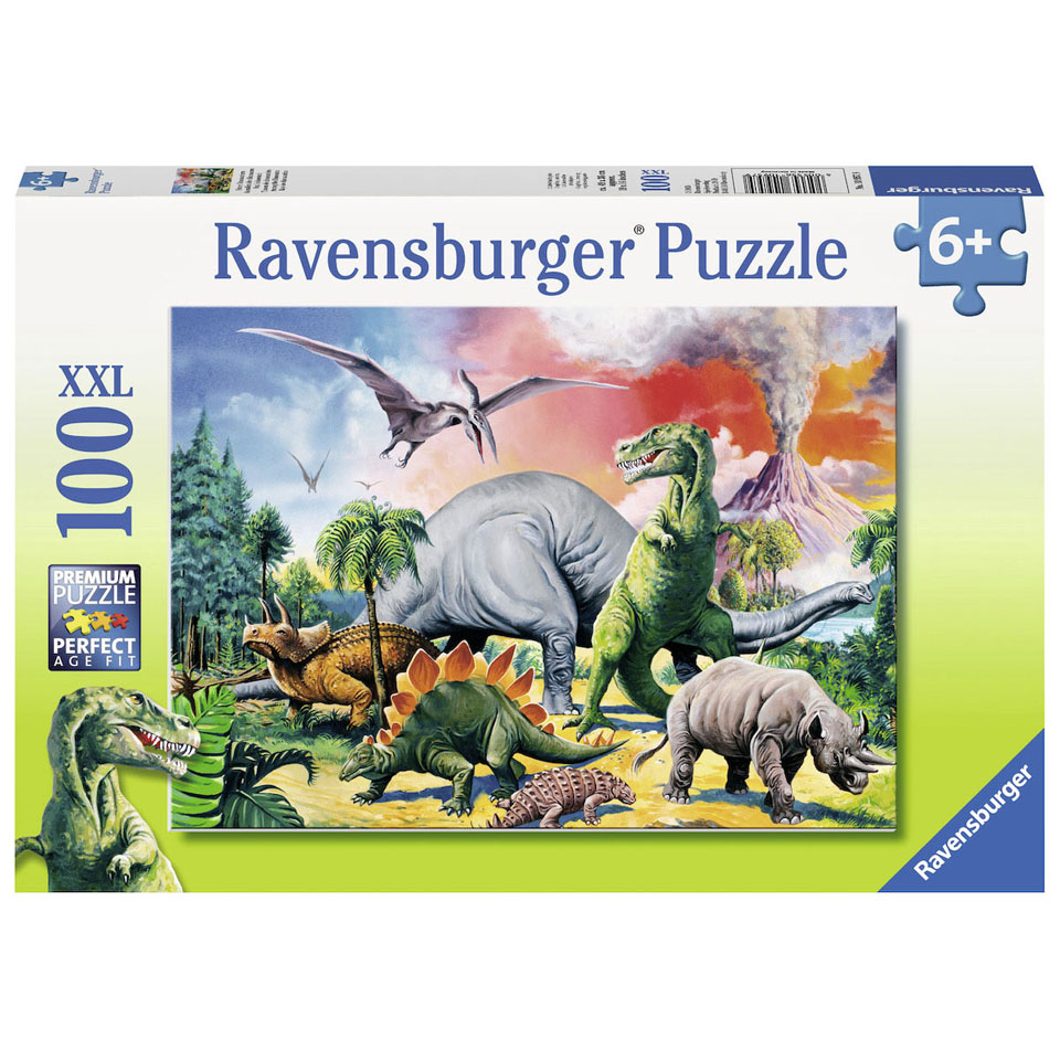 Ravensburger puzzel Tussen de dino's - 100 stukjes