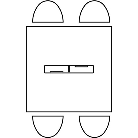 Module d'extension L 140 x P 140 cm pour table modulable Belem