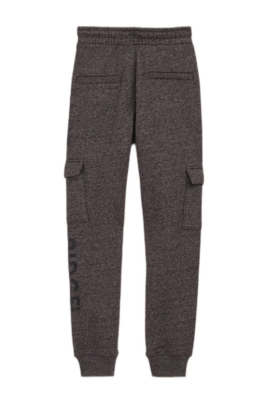 WE Fashion gemêleerde slim fit joggingbroek hippo