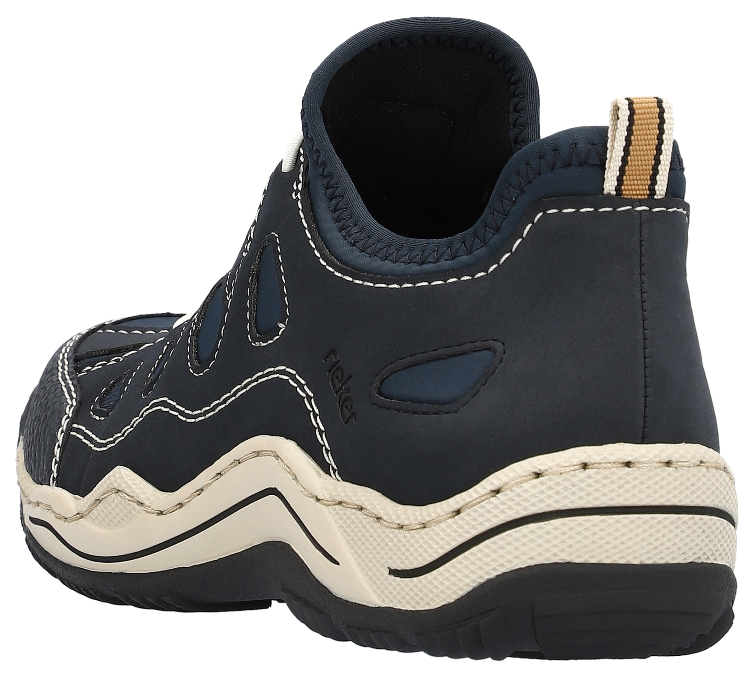 Rieker Slip-On Sneaker  Trekking Schuh, Freizeitschuh, Slipper mit Wechselfussbett