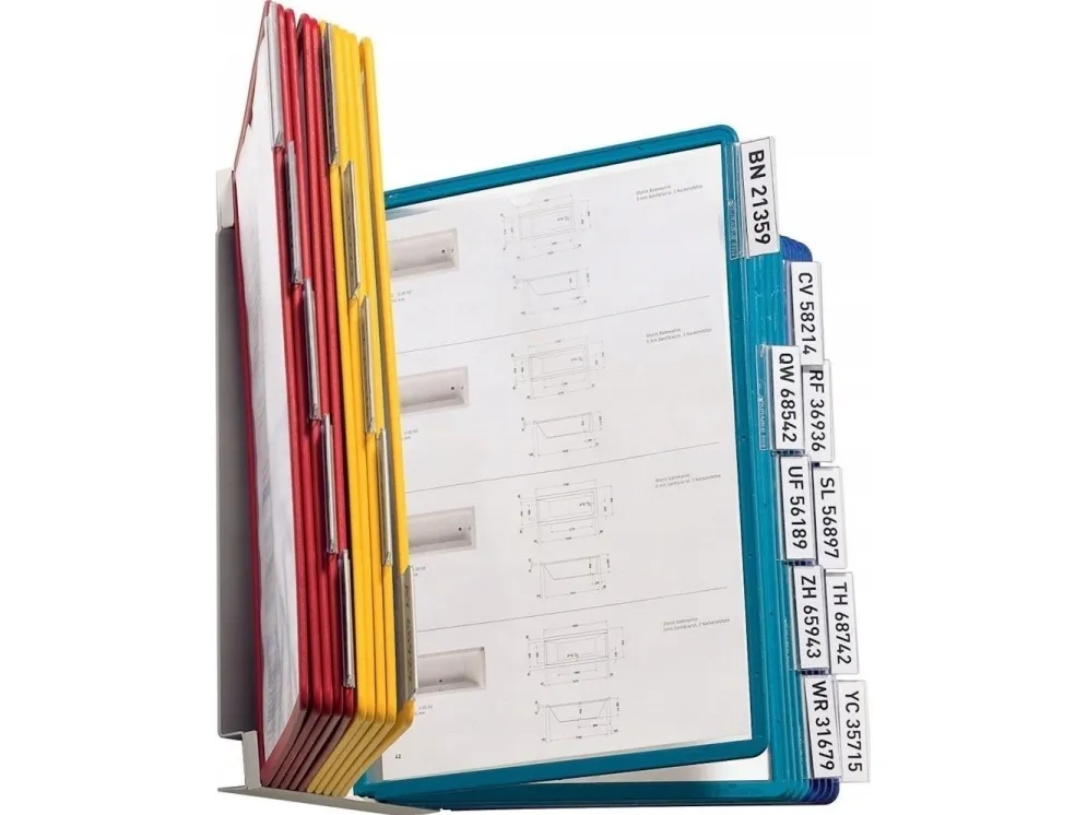 Registersystem VARIO® WALL 20 - til vægmontering - med 20 stk. A4 lommer