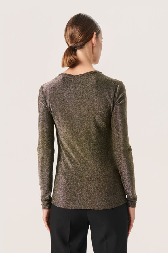Soaked in Luxury SLSkylara Round Neck LS Gold