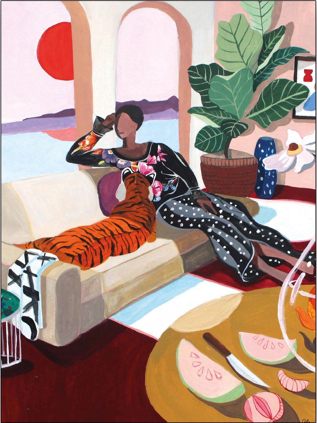 Wandkleed Tiger Queen