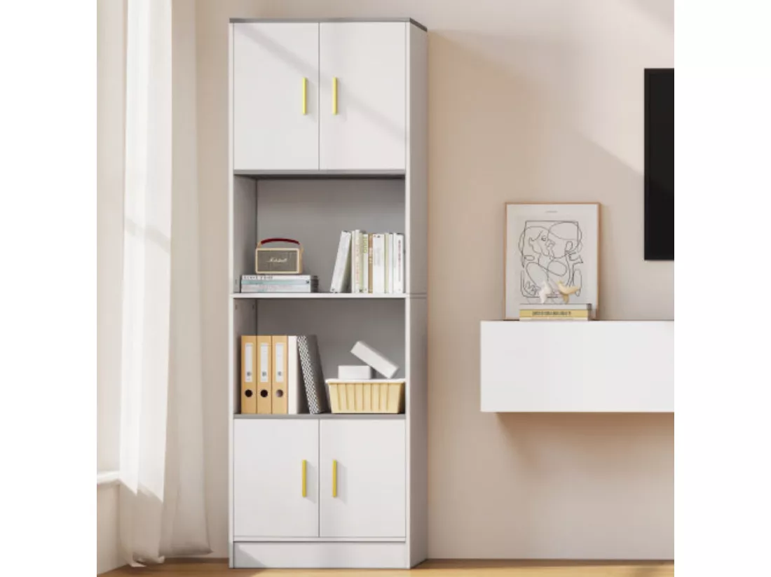 Arturesthome vitrine blanche élégante - 4 portes