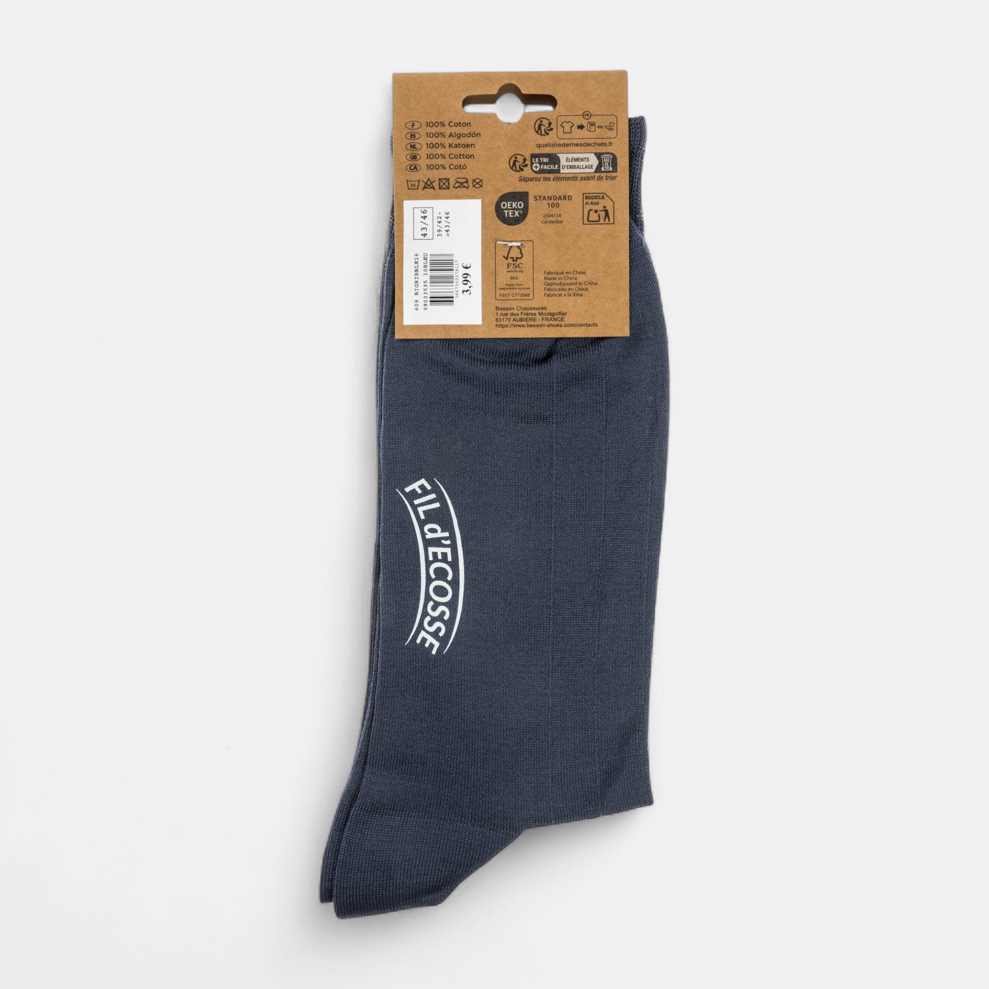 Chaussettes Homme bleu