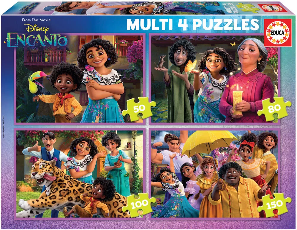 DISNEY ENCANTO - PUZZLE MULTI 4 IN 1 50-80-100-150