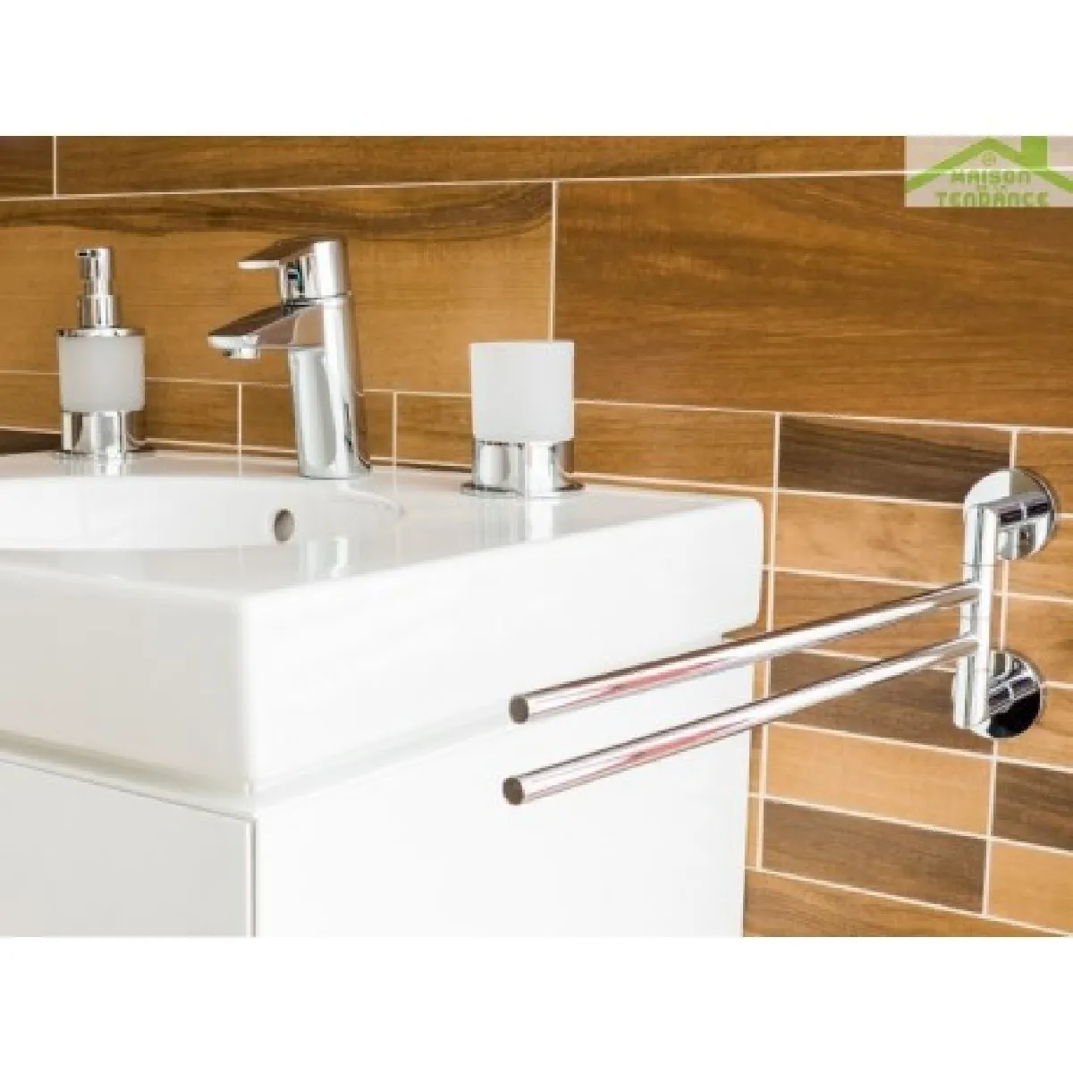 Bemeta - Maison De La Tendance Bemeta Porte-serviettes double rotatif Omega - Chrome