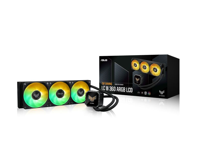 ASUS Wasserkühlung TUF GAMING LC III 360 ARGB LCD Moderne CPU-Kühlung mit RGB-Elementen und integrierter Statusanzeige