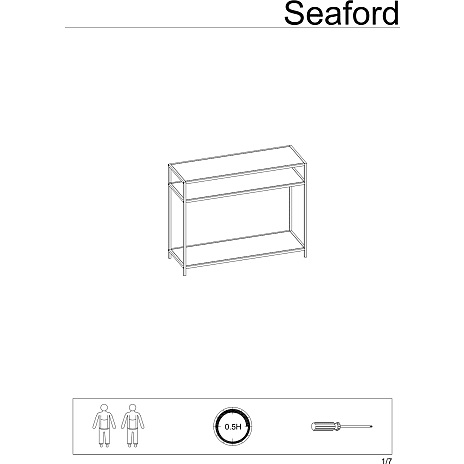 Seaford konsolbord - trælook og sort