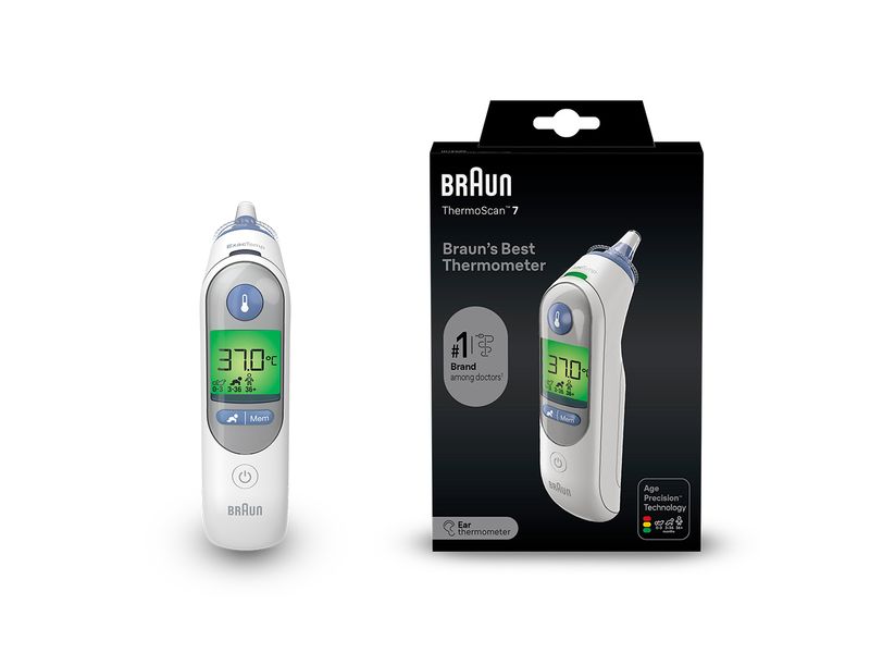 Braun Infrarot-Fieberthermometer ThermoScan 7 IRT 6520WE Infrarot-Ohrthermometer