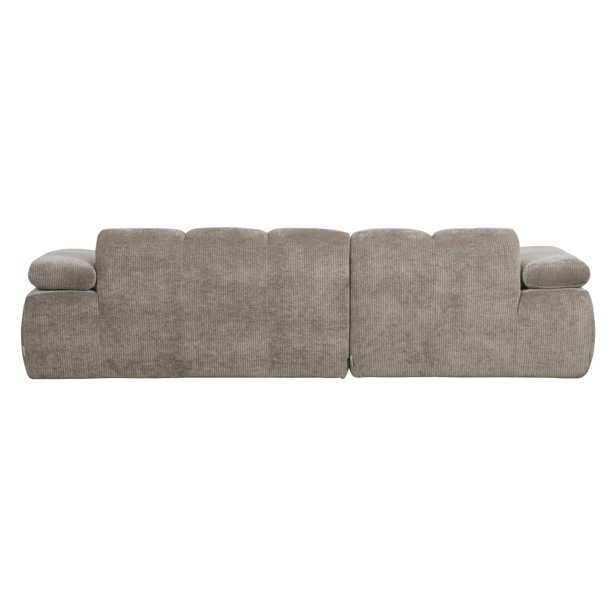 Chaise Longue Mojo Mojo Chaise Longue Links - Geweven Ribstof - Donkerzand