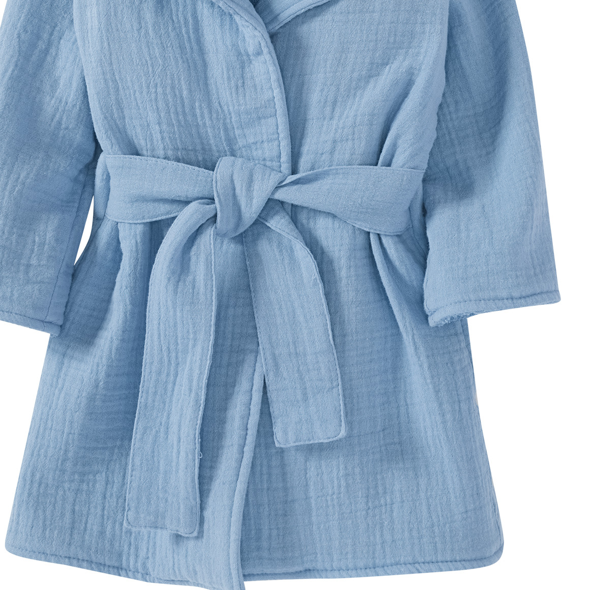 Topolino Baby Bademantel aus Musselin blau